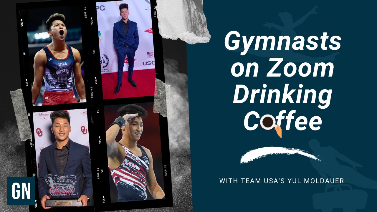 Yul Moldauer stars in latest episode of Gymnasts on Zoom Drinking Coffee