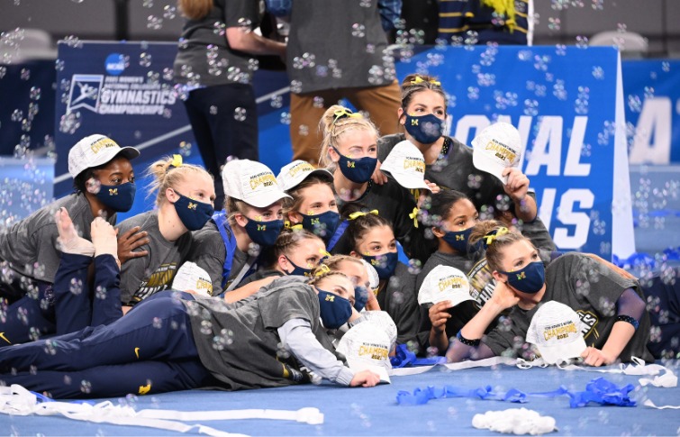 Michigan women's gymnastics wins first national title thanks to clutch performance