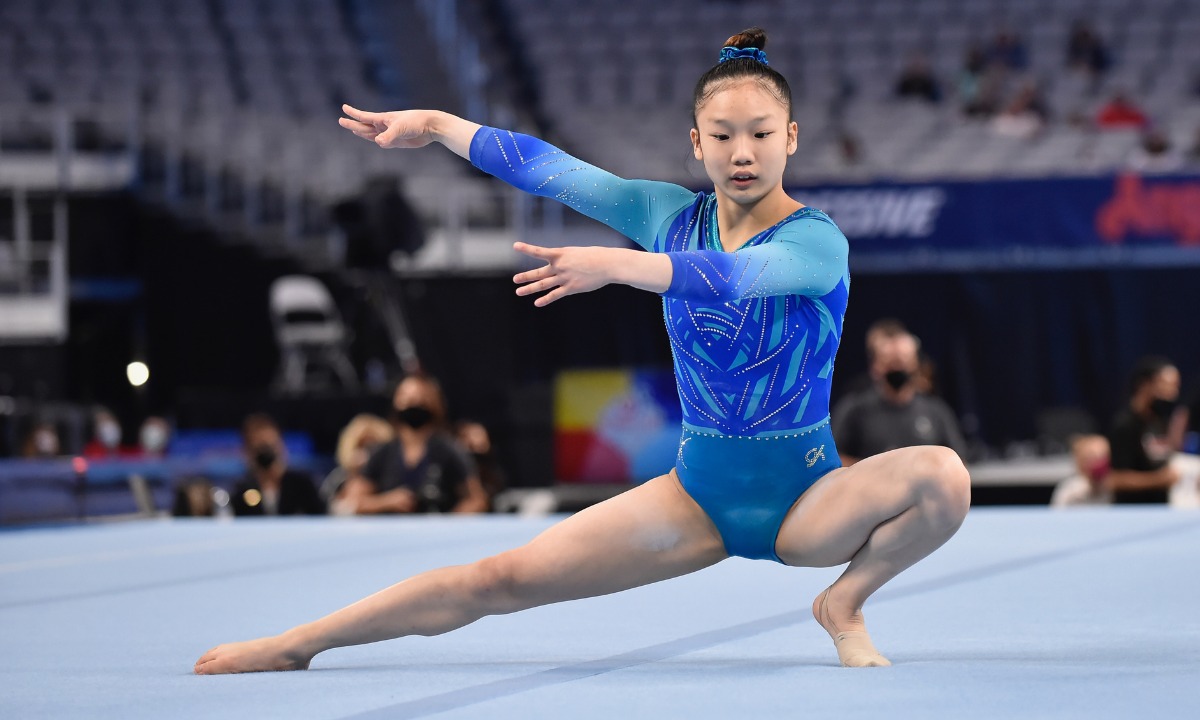 Katelyn Jong leads junior women's division after day 1 of 2021 US Gymnastics Championships
