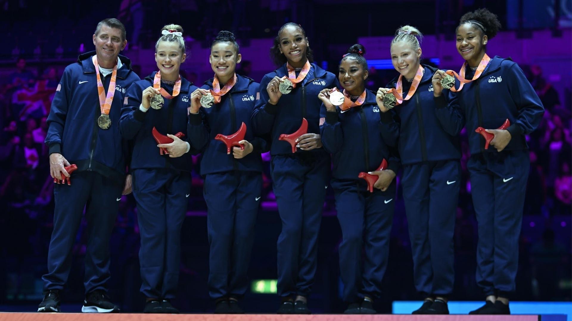 2022 World Gymnastics Championships U.S. women win historic sixth