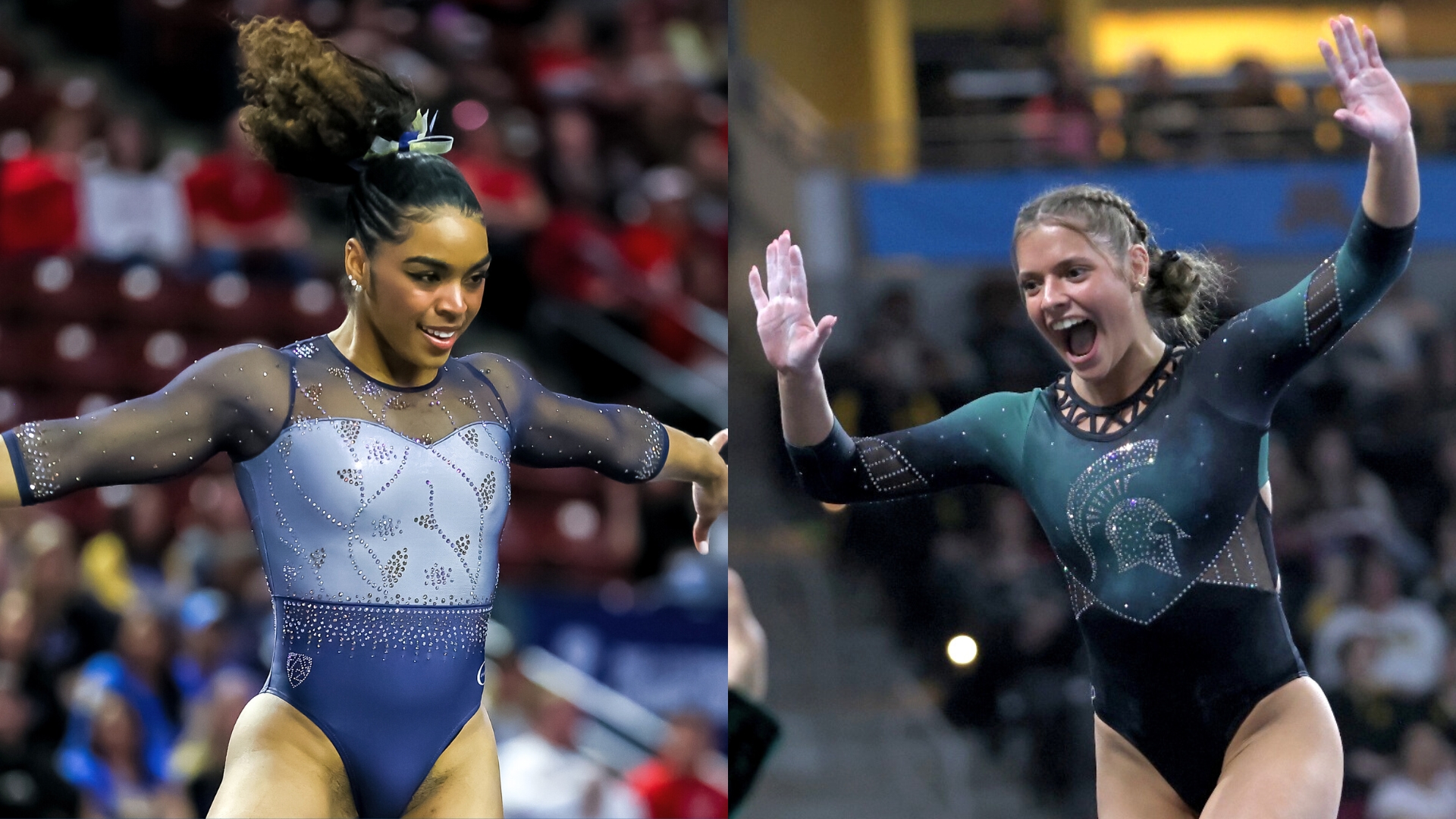 Cal's eMjae Frazier in the "Napa" leo, and Michigan State's Sage Kellerman in the "Smoke & Mirrors" leo.