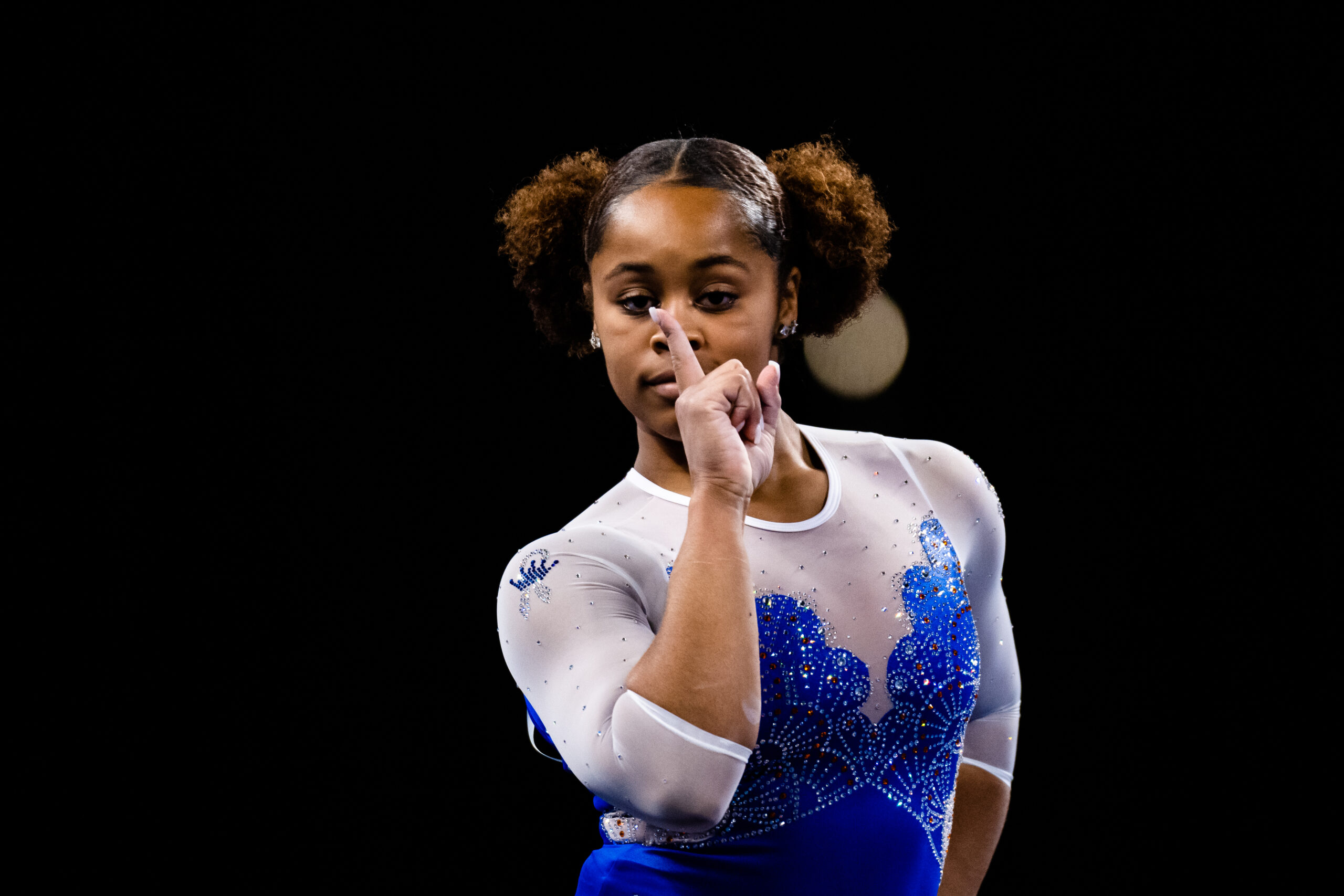 Florida's Sloane Blakely on floor at the 2023 NCAA Women's Gymnastics Championships.