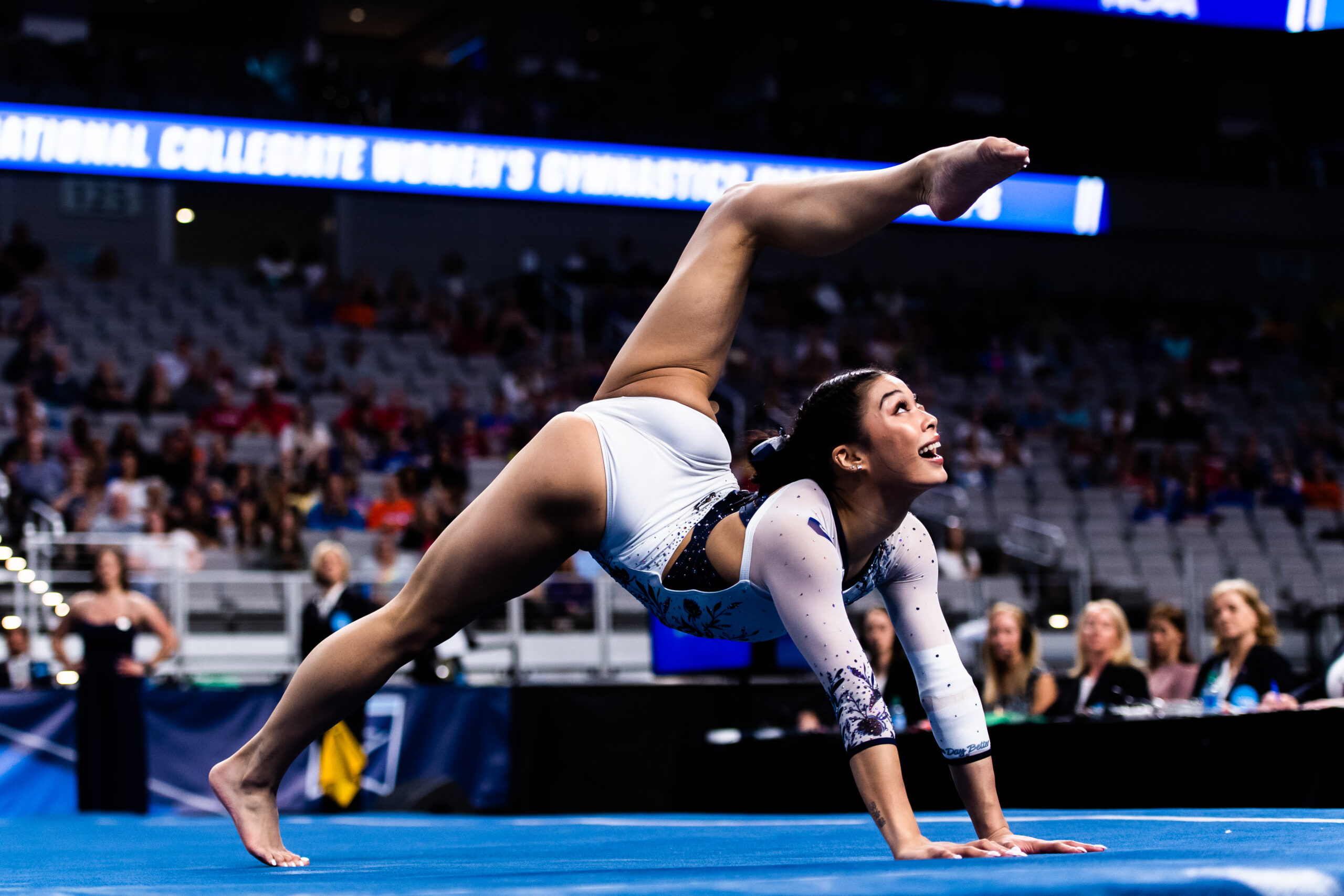 Cal's Mya Lauzon at the 2023 NCAA Women's Gymnastics Championships.