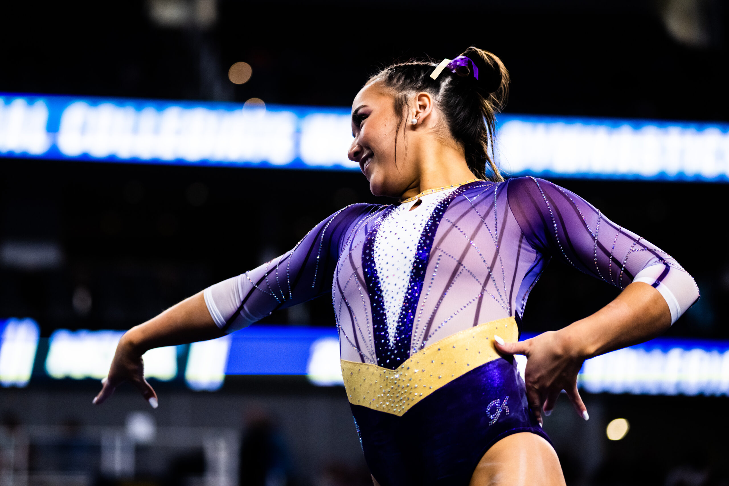 LSU's Aleah Finnegan at the 2023 NCAA Women's Gymnastics Championships.