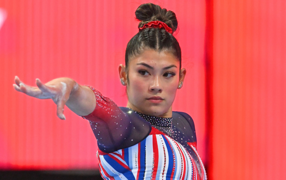Kayla DiCello on Day 1 of women’s competition at the 2024 USA Gymnastics Olympic Trials.