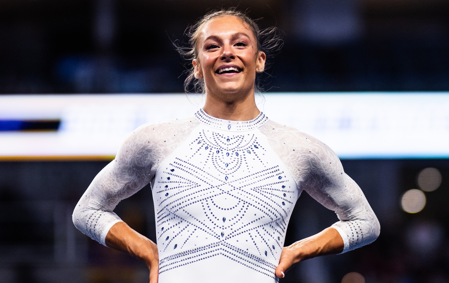 Utah's Grace McCallum at the 2025 NCAA Women's Gymnastics Championships.